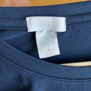 LAKE Bamboo Short Sleeve Lounge Dress in Dusty Blue